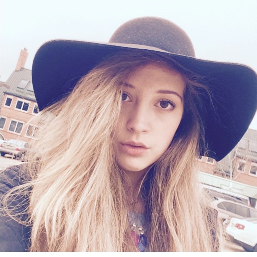 J.Crew Black floppy hat